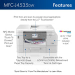 Brother INKvestment Tank MFC-J4535DW Wireless Color Inkjet Printer, All-In-One Supertank, Print, Scan, Copy, Fax