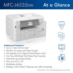 Brother INKvestment Tank MFC-J4535DW Wireless Color Inkjet Printer, All-In-One Supertank, Print, Scan, Copy, Fax
