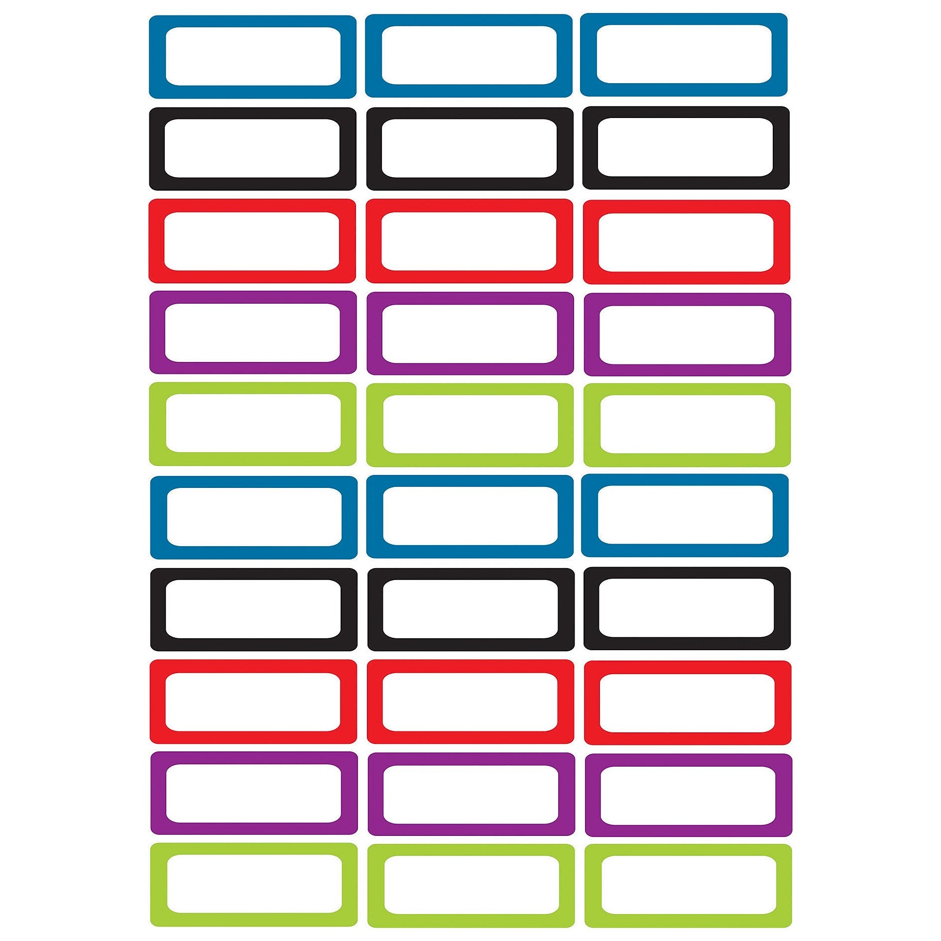 Ashley Magnetic School Name Plates, 1" x 2.5", 30/Pack, 3 Packs/Bundle (ASH10078-3)