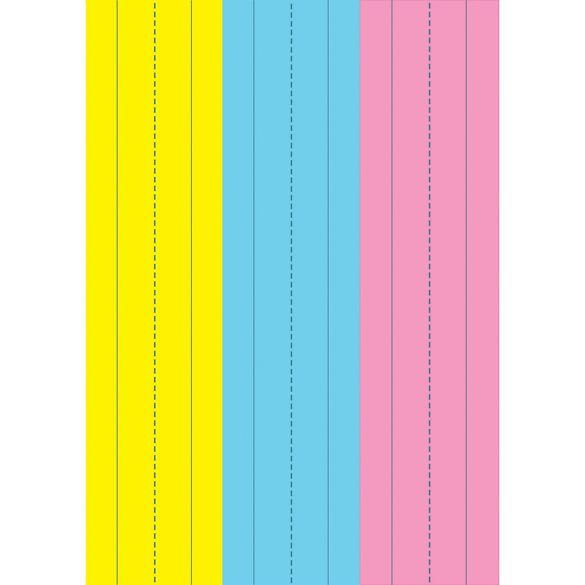 Ashley Productions Die-Cut Magnetic Pink/Blue/Yellow Sentence Strips, 2.75" x 11", 3 Per Pack, 6 Packs (ASH10129-6)