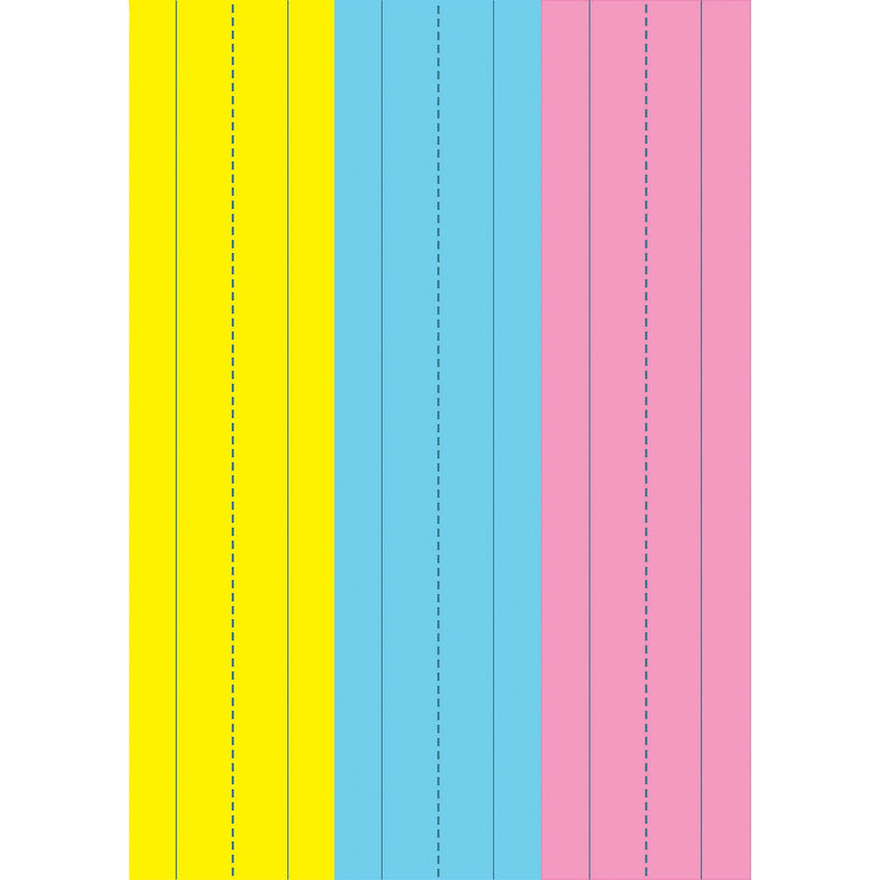 Ashley Productions Die-Cut Magnetic Pink/Blue/Yellow Sentence Strips, 2.75" x 11", 3 Per Pack, 6 Packs (ASH10129-6)