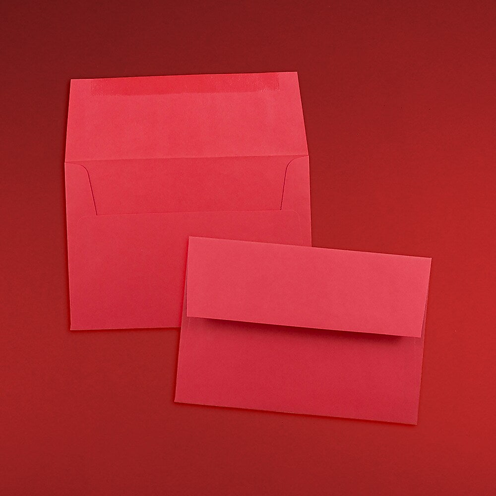 JAM Paper A8 Colored Invitation Envelopes, 5.5 x 8.125, Red Recycled, Bulk 1000/Carton (27799B)