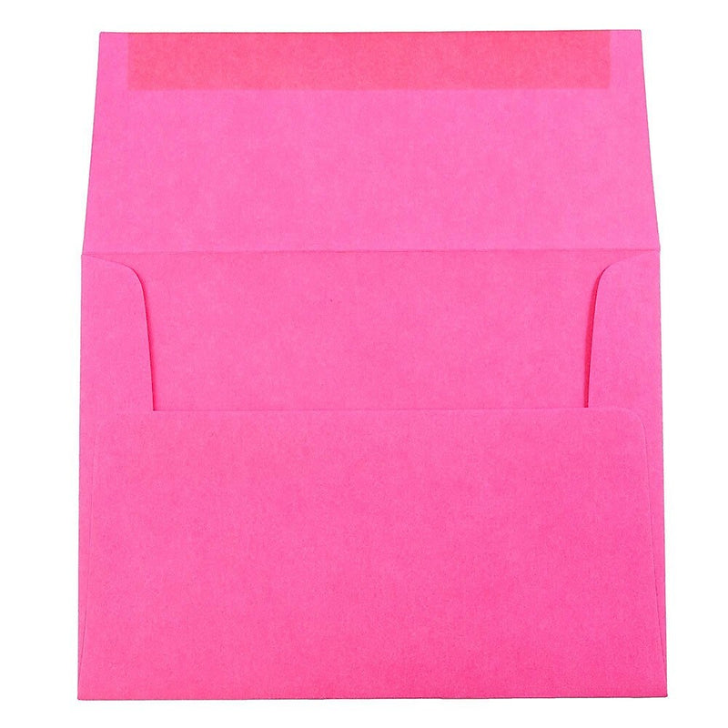 JAM Paper A2 Colored Invitation Envelopes, 4.375 x 5.75, Ultra Fuchsia Pink, Bulk 1000/Carton (12844B)