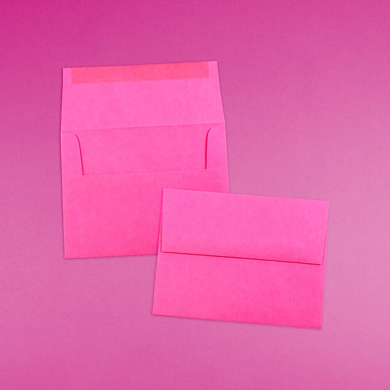JAM Paper A2 Colored Invitation Envelopes, 4.375 x 5.75, Ultra Fuchsia Pink, Bulk 1000/Carton (12844B)