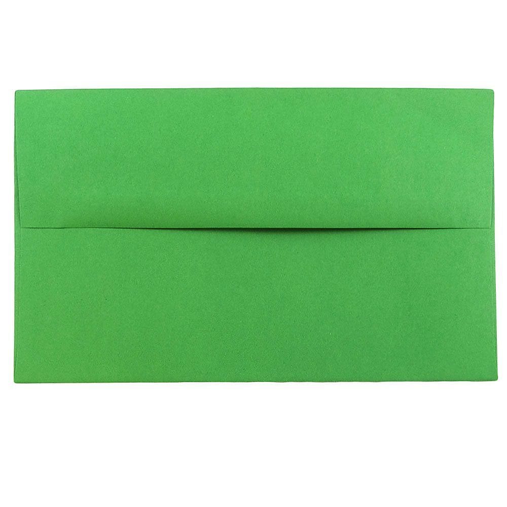 JAM Paper A10 Colored Invitation Envelopes, 6 x 9.5, Green Recycled, Bulk 1000/Carton (35633B)