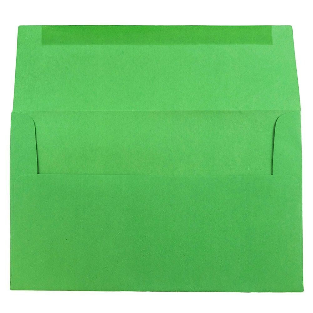 JAM Paper A10 Colored Invitation Envelopes, 6 x 9.5, Green Recycled, Bulk 1000/Carton (35633B)