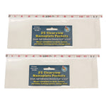 Ashley Productions Clear View Self-Adhesive Small Name Plate Pocket, 4.25" x 12.5", 25 Per Pack, 2 Packs (ASH10400-2)