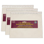 Ashley Heavy Duty Self-Adhesive Sheet Protector, 9" x 12", Clear, 12 Per Pack, 3 Packs (ASH10405-3)