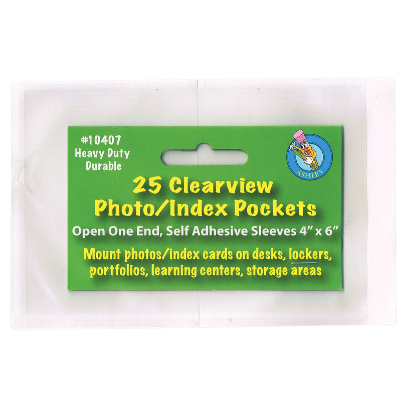 Ashley Heavyweight Sheet Protector, 4" x 6", Clear, 25 Per Pack, 5 Packs (ASH10407-5)