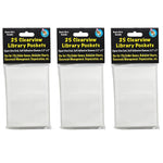 Ashley Productions Plastic Clear View Self-Adhesive Library Pocket, 3.5" x 5", 25 Per Pack, 3 Packs (ASH10408-3)