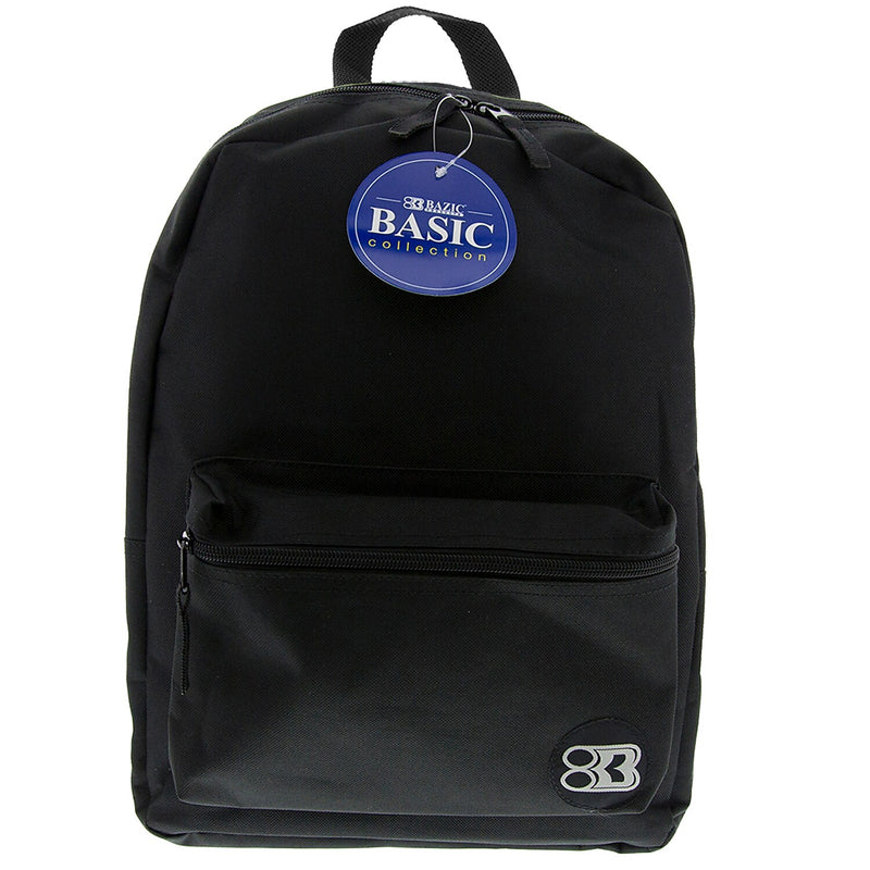 Bazic Basic 2-Piece Laptop Backpack Set, Medium, Black, 2/Bundle (BAZ1030-2)