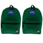 Bazic Basic 2-Piece Laptop Backpack Set, Medium, Green, 2/Bundle (BAZ1033-2)