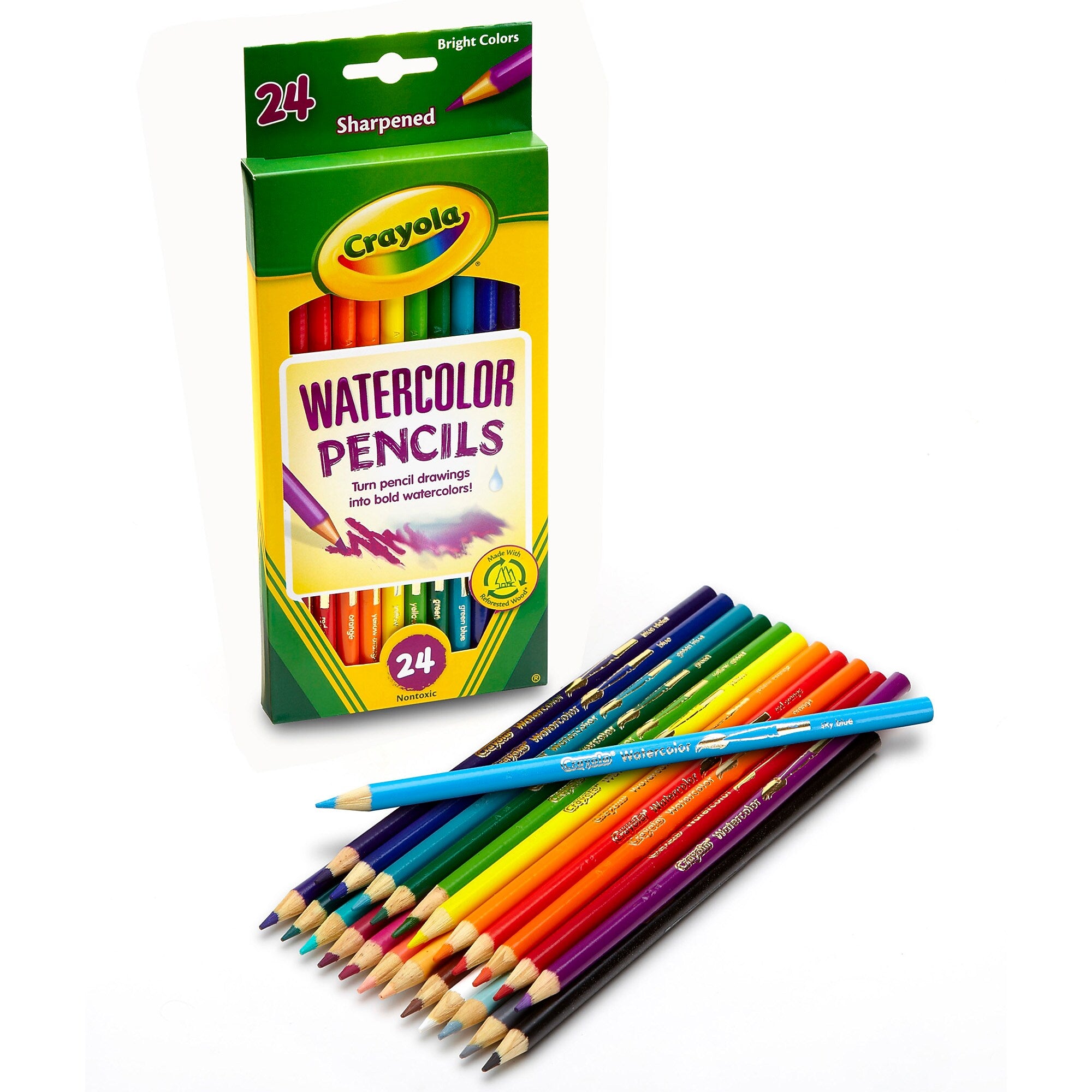 Crayola Watercolor Pencils, 24/Box, 3 Boxes (BIN4304-3)