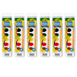 Crayola Semi-Moist Washable Watercolor Set, 8 Colors Per Set, 6 Sets (BIN525-6)