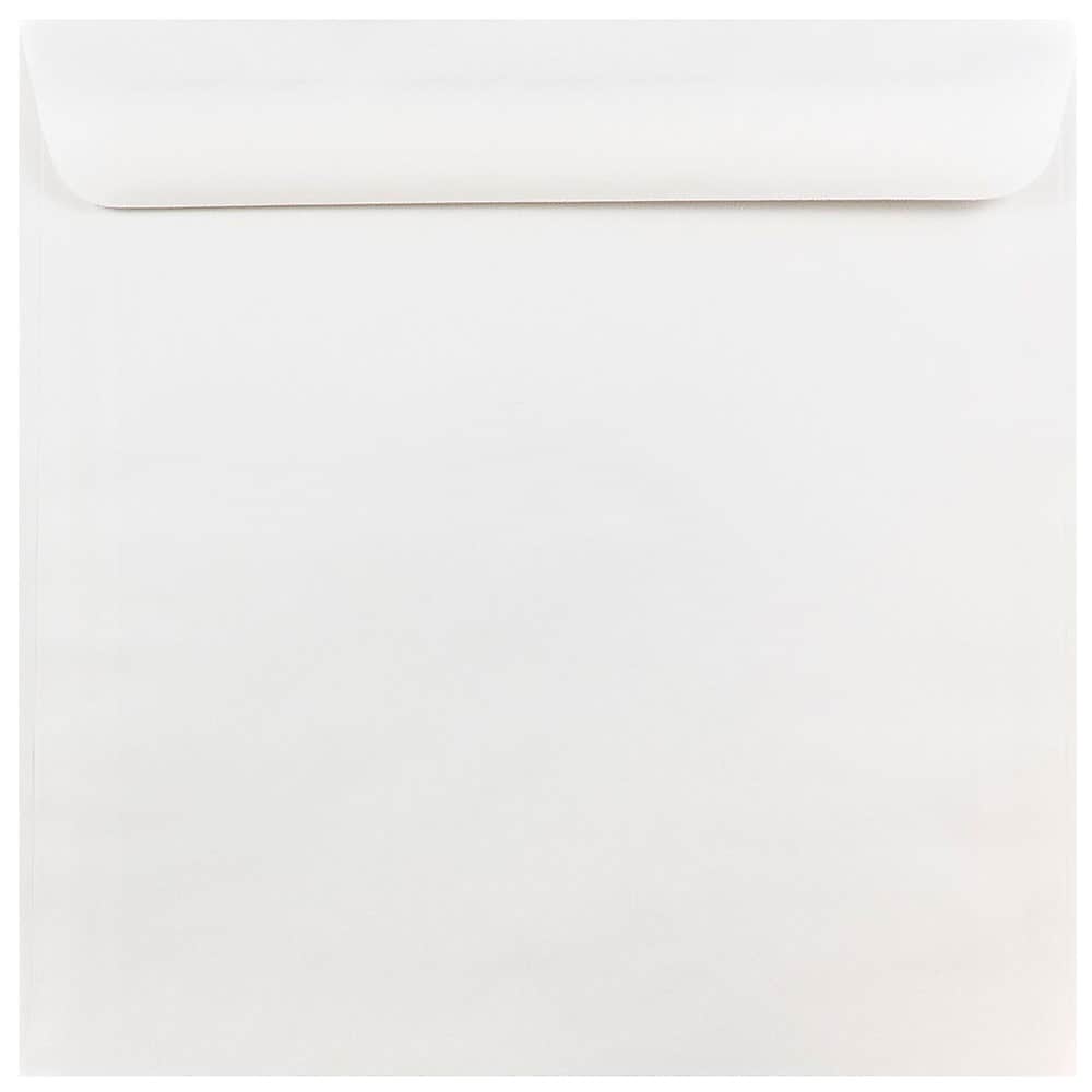 JAM Paper 10 x 10 Large Square Invitation Envelopes, White, 25/Pack (3992319)