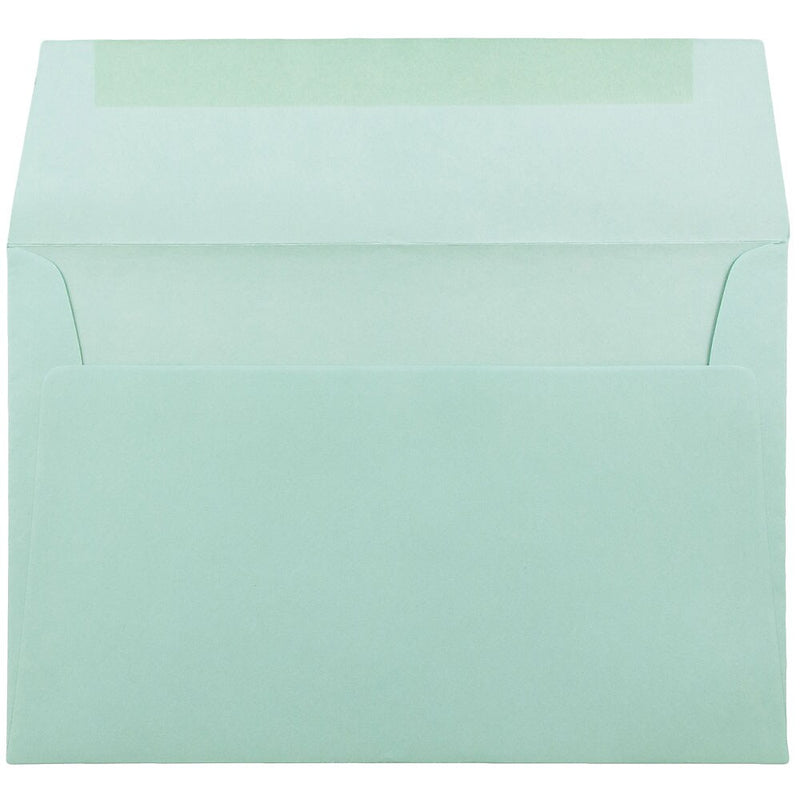 JAM Paper A9 Invitation Envelopes, 5.75 x 8.75, Aqua Blue, 50/Pack (157461i)