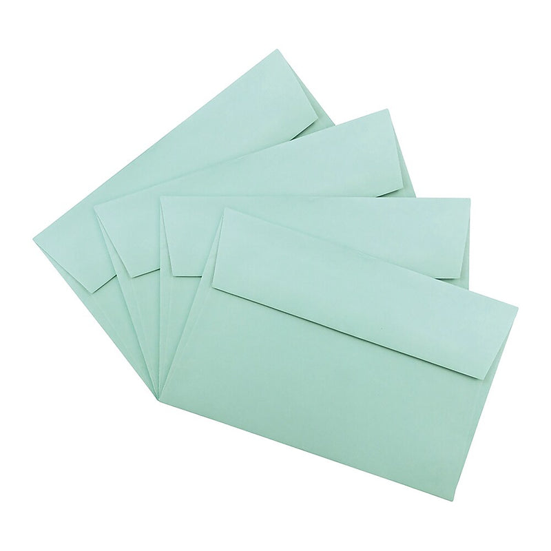 JAM Paper A9 Invitation Envelopes, 5.75 x 8.75, Aqua Blue, 50/Pack (157461i)
