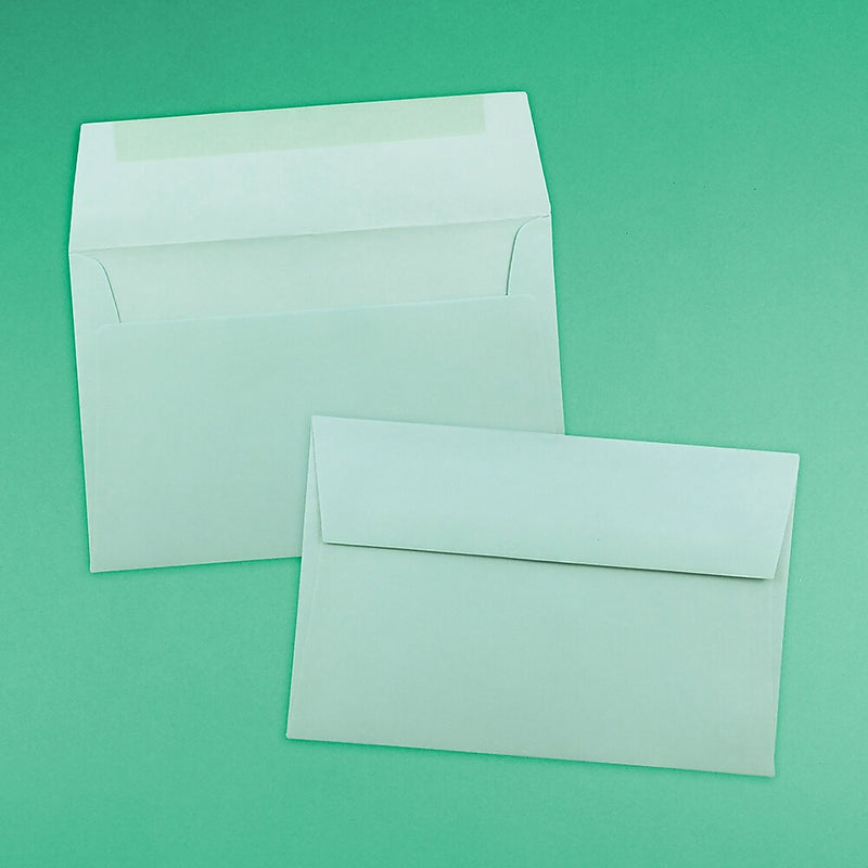 JAM Paper A9 Invitation Envelopes, 5.75 x 8.75, Aqua Blue, 50/Pack (157461i)
