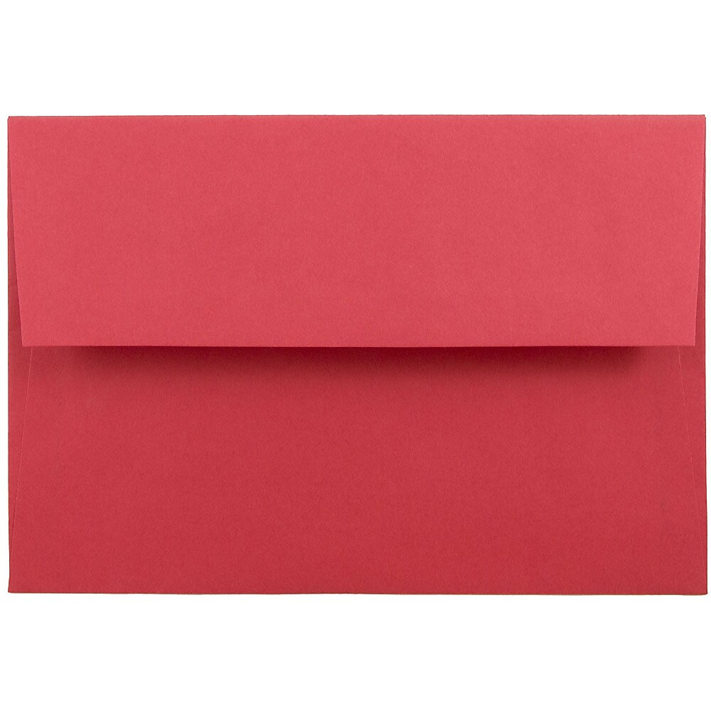 JAM Paper A8 Colored Invitation Envelopes, 5.5 x 8.125, Red Recycled, Bulk 1000/Carton (27799B)