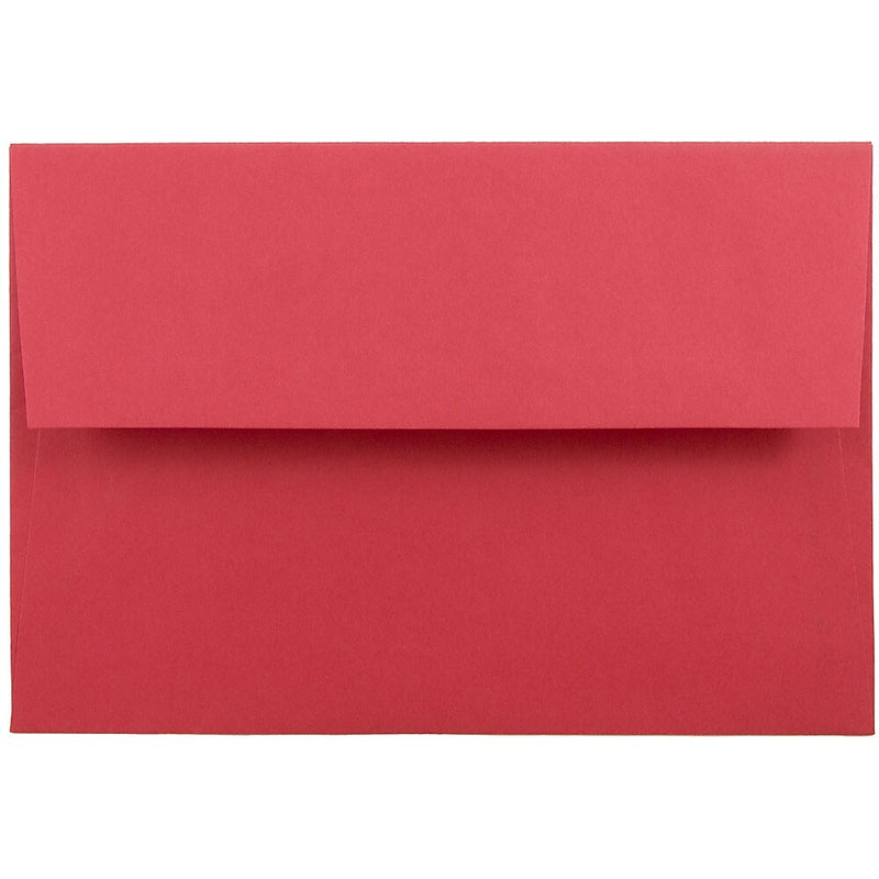JAM Paper A8 Colored Invitation Envelopes, 5.5 x 8.125, Red Recycled, Bulk 1000/Carton (27799B)