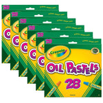 Crayola Oil Pastels, Assorted Colors, 28/Box, 6 Boxes/Bundle (BIN524628-6)