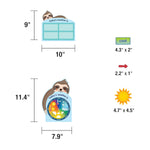 Carson Dellosa One World Sloth Dress Me for the Weather Bulletin Board Set, 54 Pieces (CD-110487)
