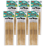 Charles Leonard Short Handle Mixed Media Natural Horsehair Bristle, Flat Brush, 12/Pack, 6 Packs/Bundle (CHL73525-6)