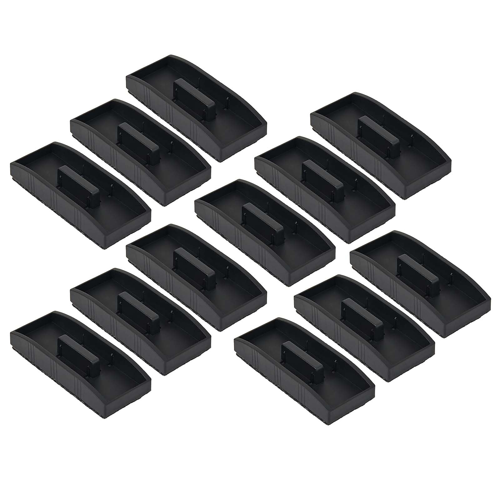 CLI Erase Magnetic Whiteboard Eraser with Storage for 2 Markers, Black, 12/Pack (CHL74530-12)