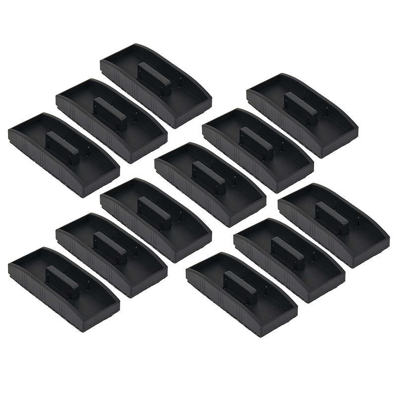 CLI Erase Magnetic Whiteboard Eraser with Storage for 2 Markers, Black, 12/Pack (CHL74530-12)