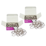 Charles Leonard Loose Leaf Book Rings, 3/4" Capacity, Silver, 100 Per Box, 2 Boxes (CHLR19-2)