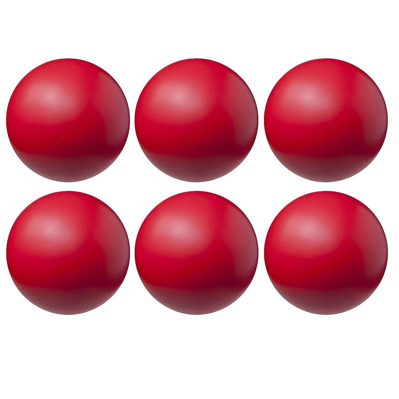 Champion Sports High Density Coated 4" Foam Ball, Red, Pack of 6 (CHSHD4-6)