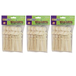 Creativity Street Natural Wood Craft Sticks, People, 5.5" Tall, 36/Pack, 3 Packs (CK-364502-3)