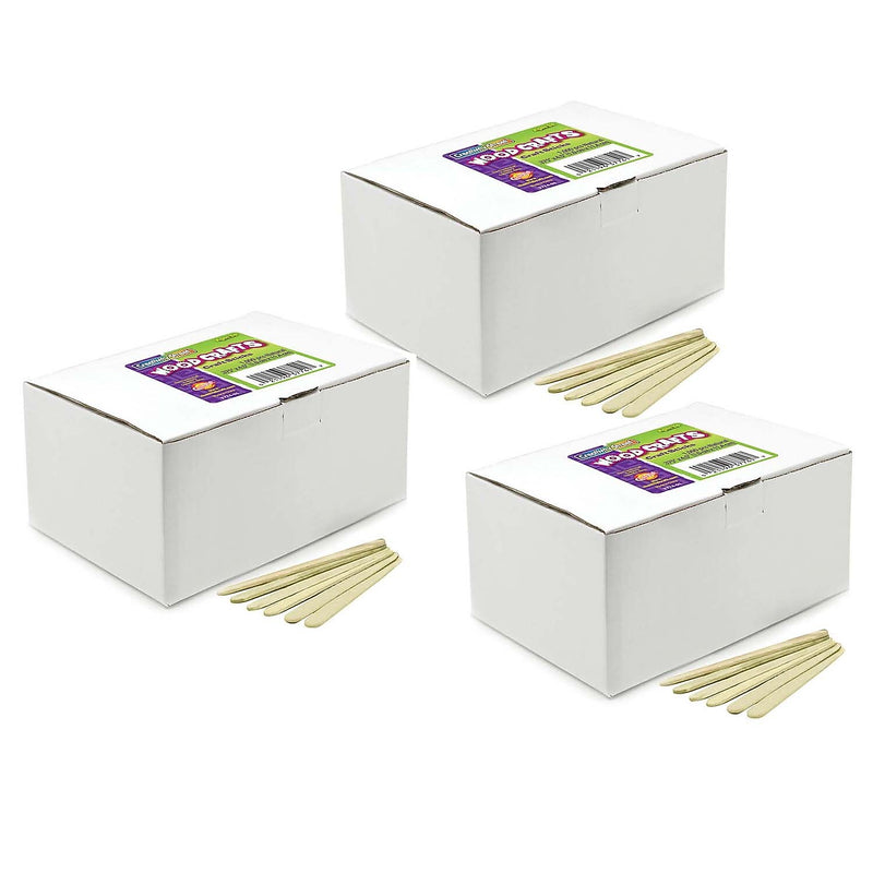 Creativity Street Economy Regular Craft Sticks, Natural, 1000/Pack, 3 Packs/Bundle (CK-377401-3)