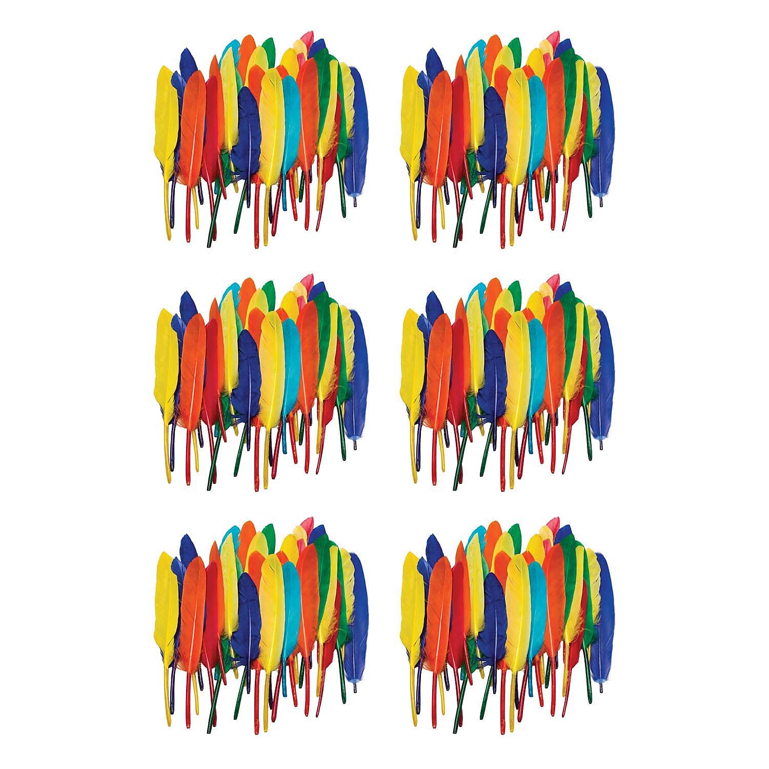 Creativity Street Duck Quills, Assorted Colors, 3" to 5", 14 grams/Pack, 6 Packs (CK-4505-6)