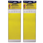 C-Line DuPont Tyvek Security Wristbands, Yellow, 100 Per Pack, 2/Pack (CLI89106-2)