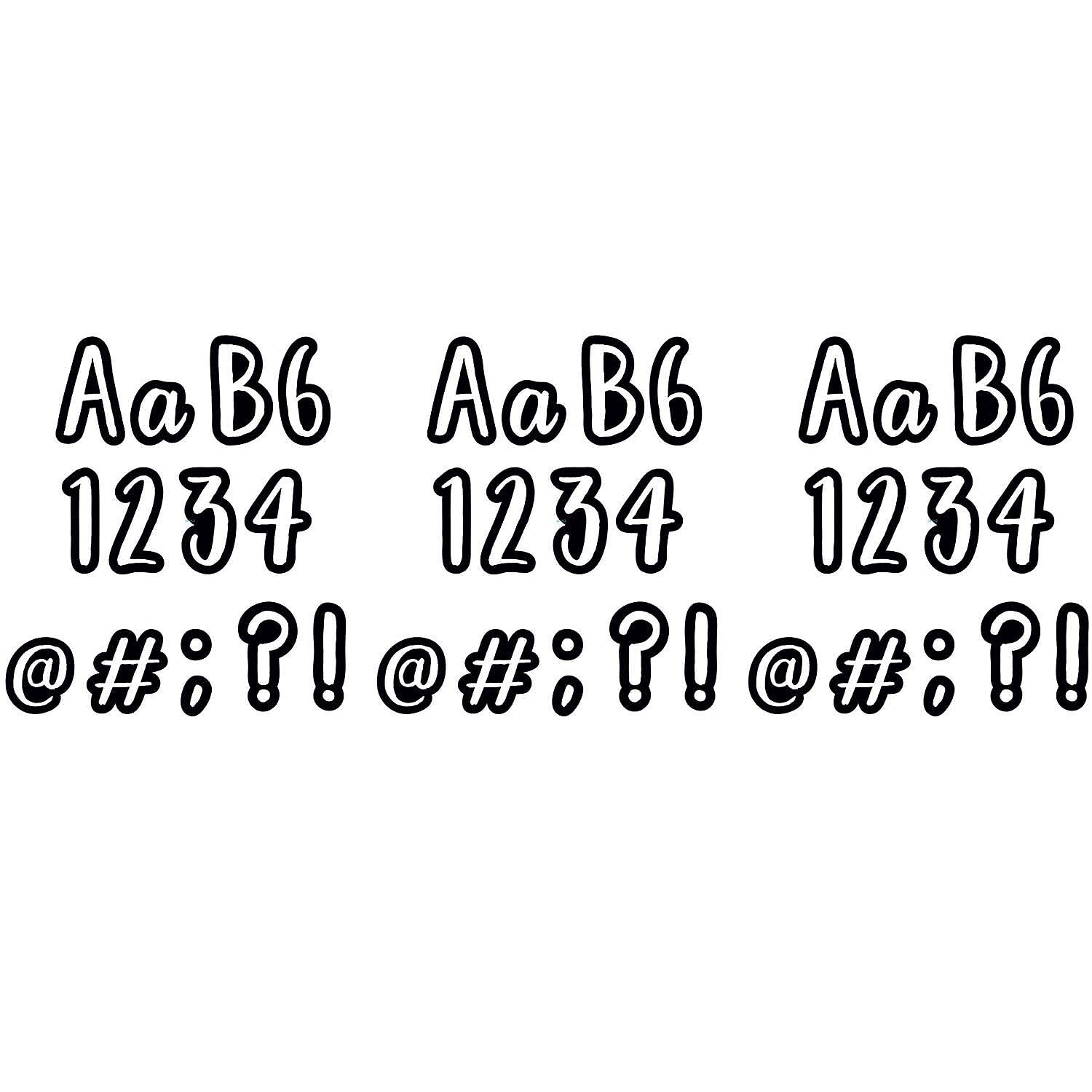Creative Teaching Press 4" Bold & Bright Classroom Café Designer Letters, Black/White, 212/Pack, 3 Packs (CTP1842-3)