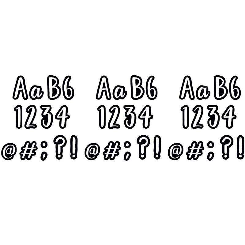 Creative Teaching Press 4" Bold & Bright Classroom Café Designer Letters, Black/White, 212/Pack, 3 Packs (CTP1842-3)