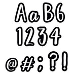 Creative Teaching Press 4" Bold & Bright Classroom Café Designer Letters, Black/White, 212/Pack, 3 Packs (CTP1842-3)