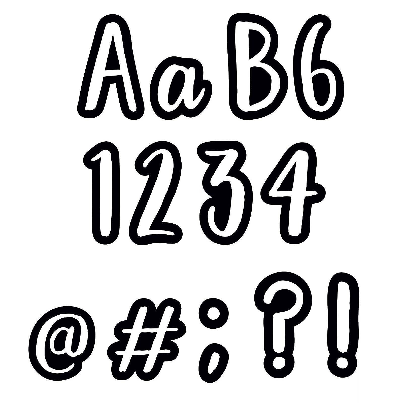 Creative Teaching Press 4" Bold & Bright Classroom Café Designer Letters, Black/White, 212/Pack, 3 Packs (CTP1842-3)