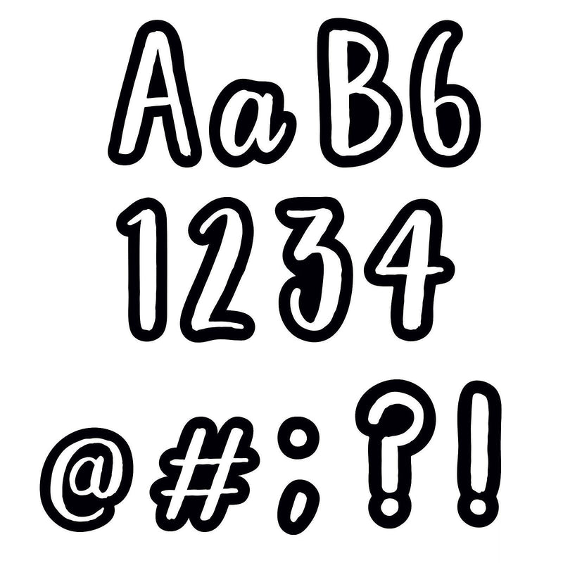 Creative Teaching Press 4" Bold & Bright Classroom Café Designer Letters, Black/White, 212/Pack, 3 Packs (CTP1842-3)