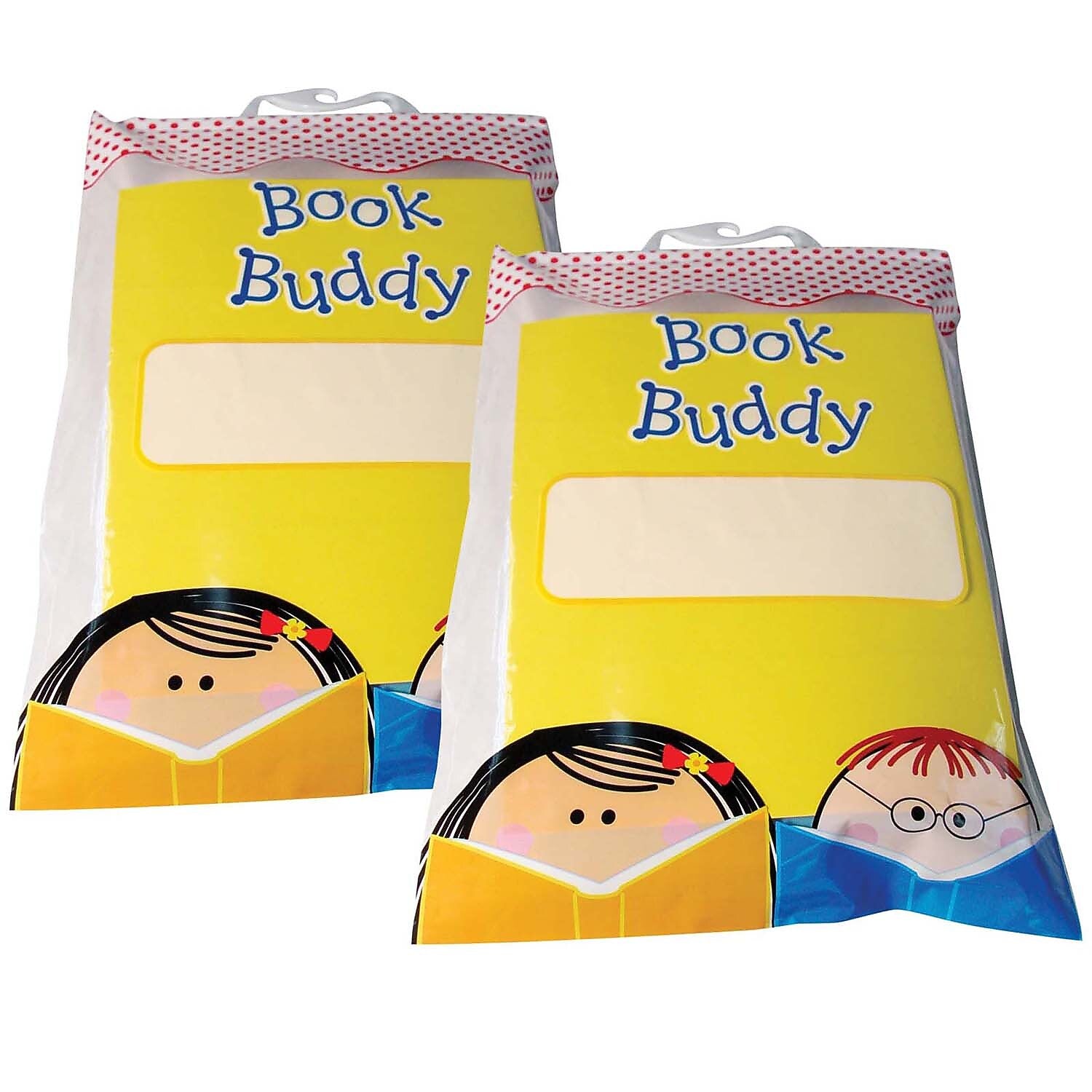Creative Teaching Press Plastic Book Buddy Bags, 11" x 16", Multicolored, 5 Per Pack, 2 Packs (CTP2994-2)