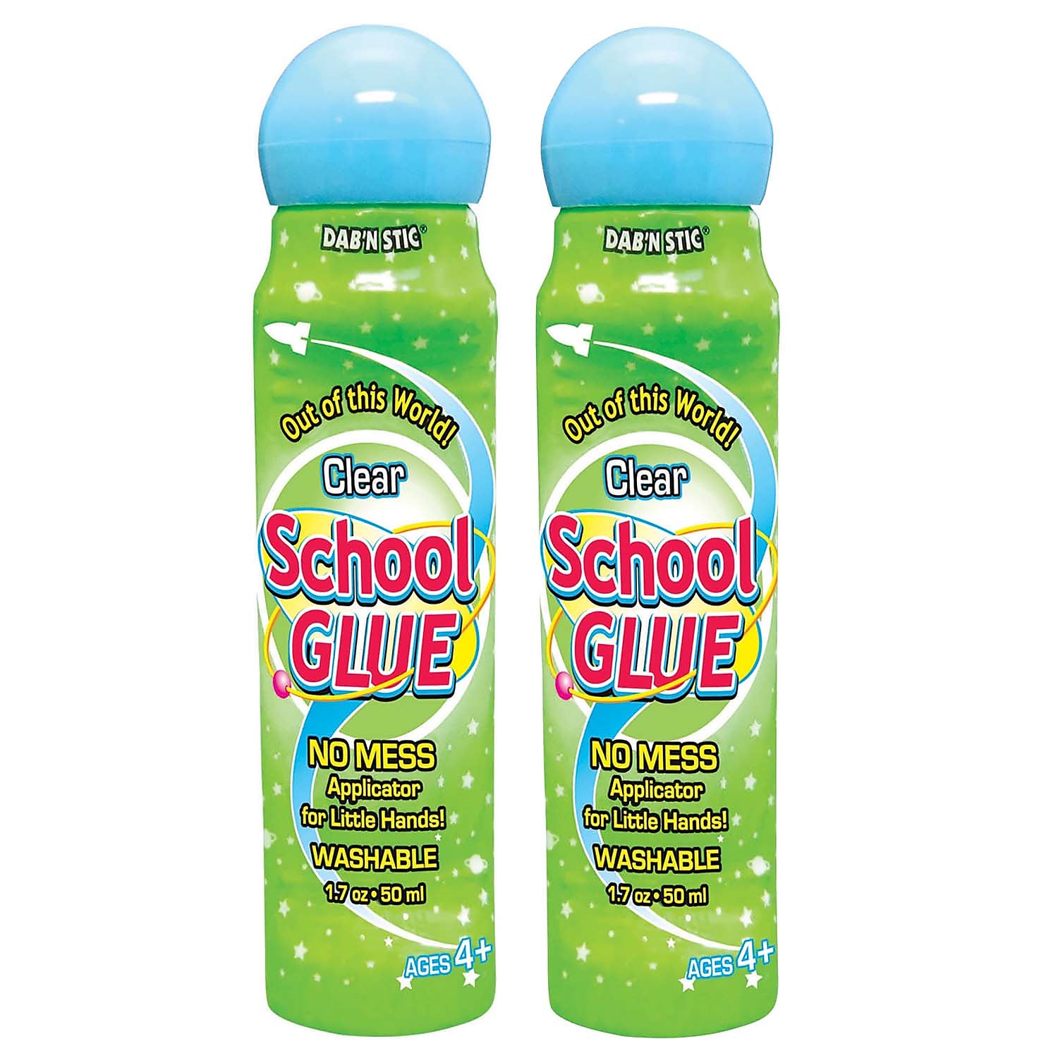 Crafty Dab Dab'n Stic Liquid Glue Pens, 1.7 oz., 6 Per Pack, 2 Packs (CV-50798-2)