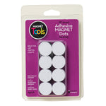 Dowling Magnets Adhesive Magnet Dots, 3/4", Black, 100 Per Pack, 6 Packs (DO-735007-6)
