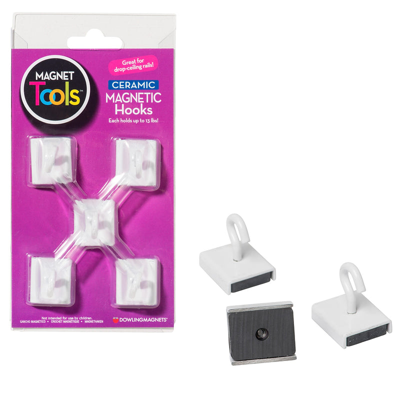 Dowling Magnets Ceramic Magnetic Ceiling Hooks, 5/Pack, 3 Packs/Bundle (DO-735008-3)
