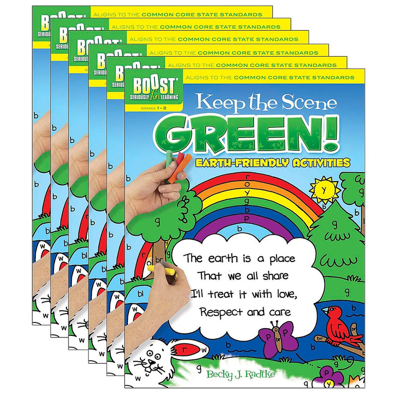 BOOST Keep the Scene Green!: Earth-Friendly Activities Coloring Book, 32 Pages, 6/Bundle (DP-494179-6)