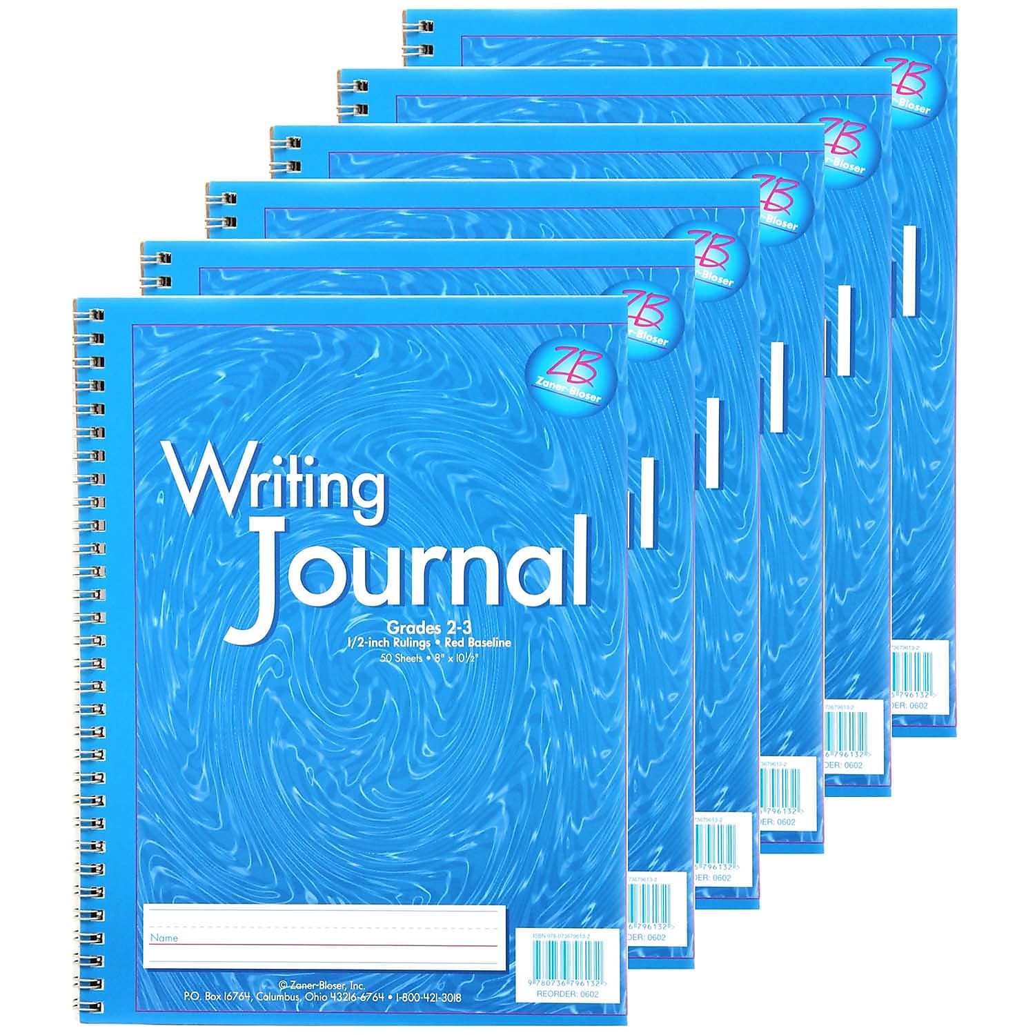 Zaner-Bloser® My Writing Journal Writing Paper, Blue, Pack of 6 (ELP0602-6)