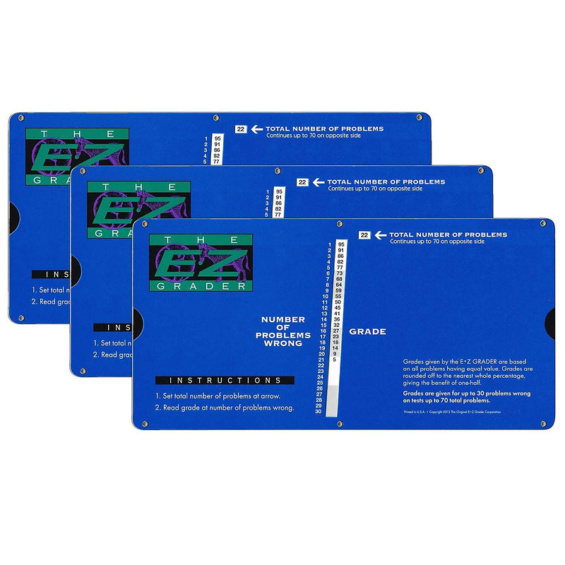 Original E-Z Grader E-Z Grader, Large Print, Blue, Pack of 3 (EZ-7200-3)