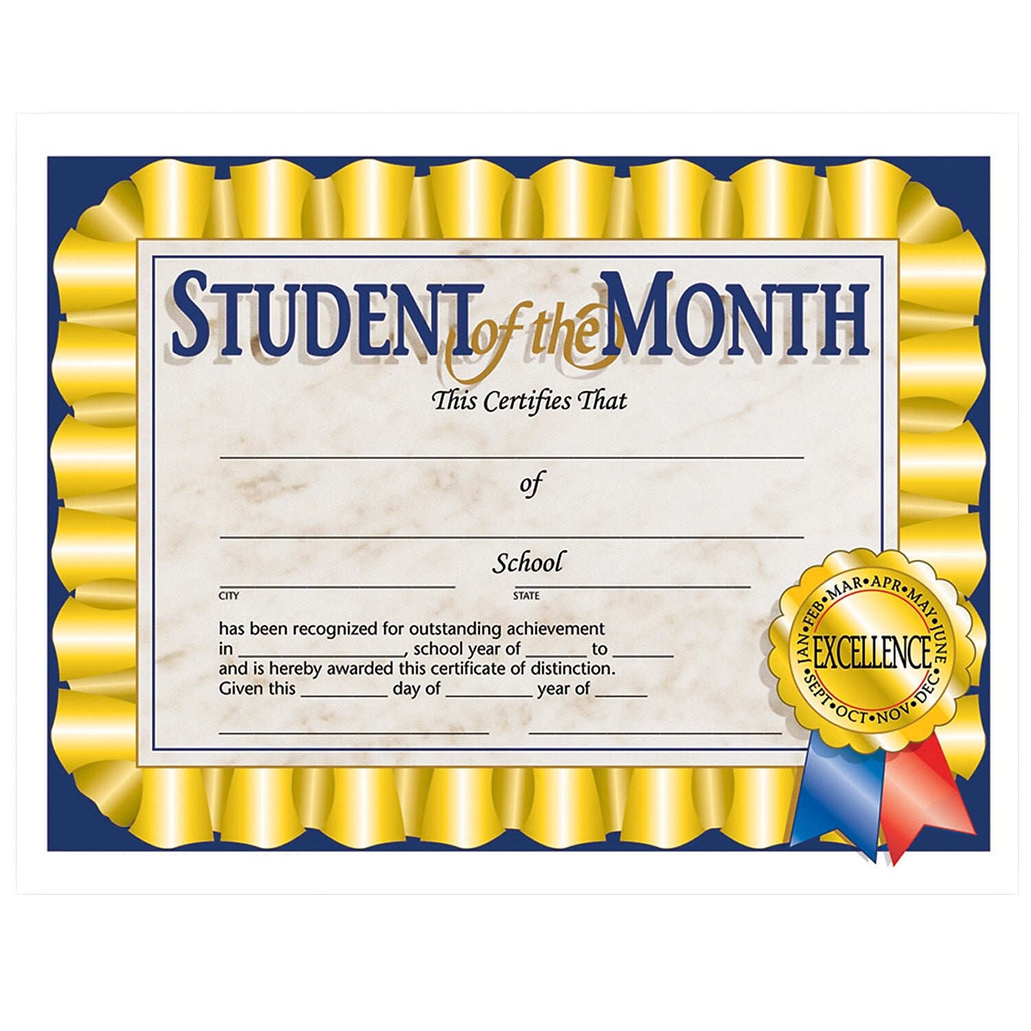 Hayes Achievement Certificates, 8.5" x 11", Multicolor, 3/Bundle (H-VA528-3)