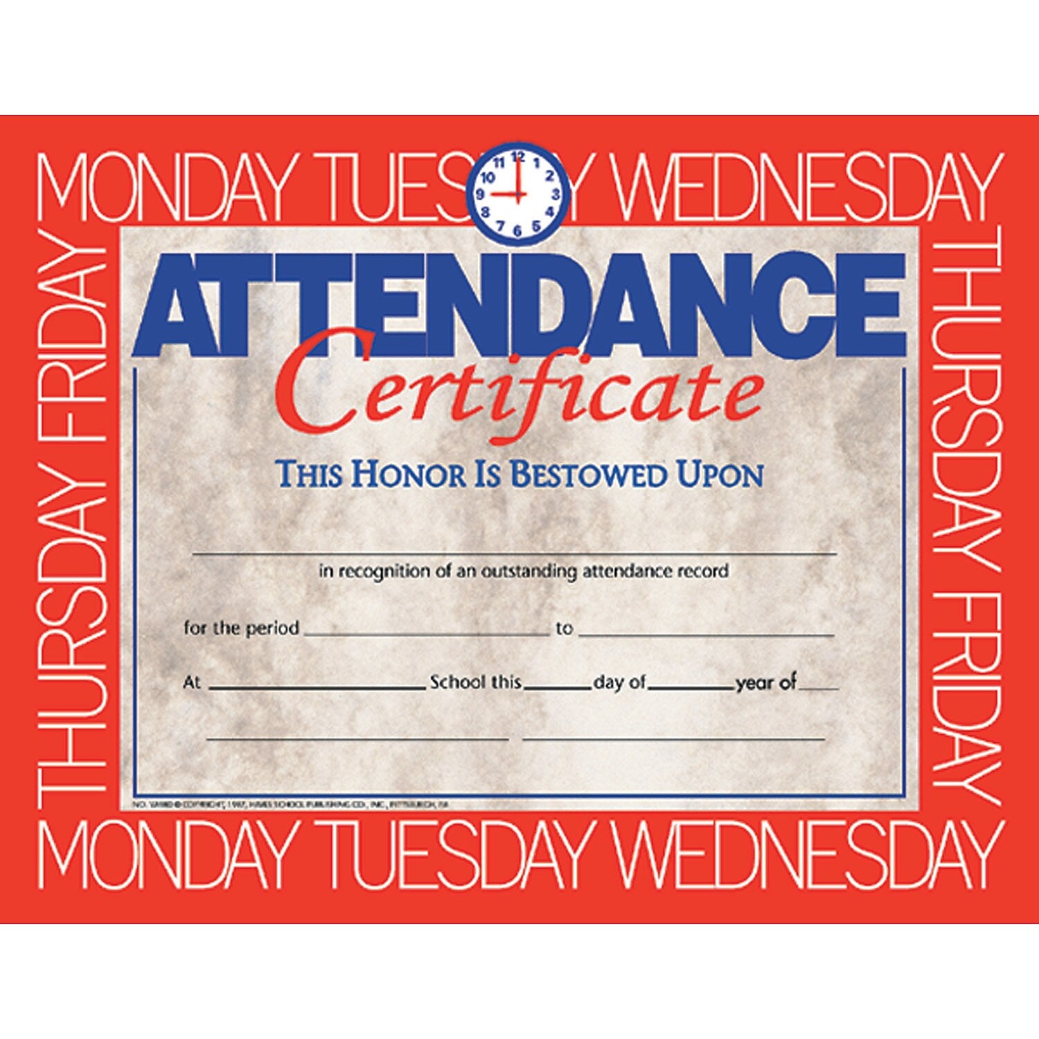 Hayes Achievement Certificates, 8.5" x 11", Multicolor, 3/Bundle (H-VA580-3)