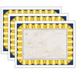 Hayes Publishing 8.5" x 11", Gold Ribbon Border Paper, Multicolored, 50 Per Pack/3 Packs (H-VA669-3)